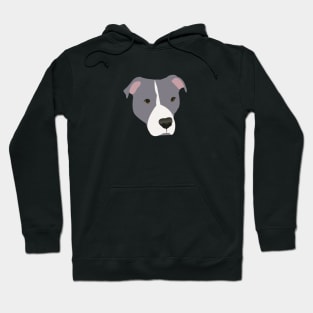 Grey and White Pit Bull Hoodie